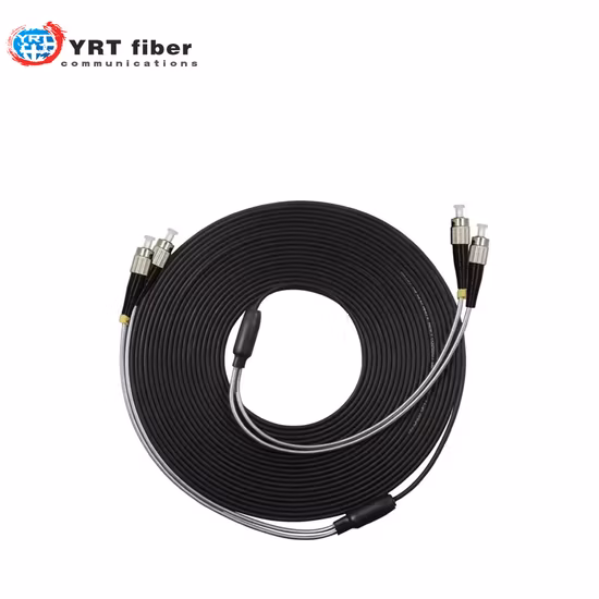 Cabo de remendo ótico interno blindado superior do conector da fibra do único modo