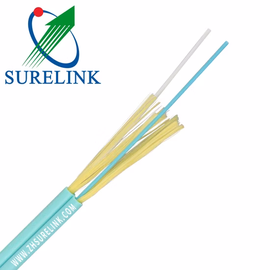 Cabo de fio de fibra óptica interno de tubo de PVC multimodo de 4 ou 12 núcleos GJFJV