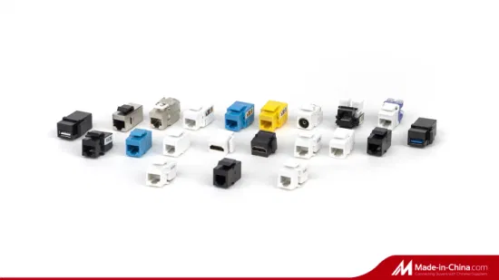 RJ45 CAT6A Jack trapezoidal protegeu o conector trapezoidal do módulo do FTP 8p8c